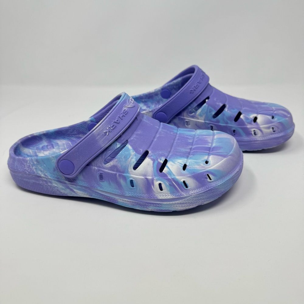Rugged Shark Women's Molded EVA Clog Slipper Tie Dye Purple Size 8